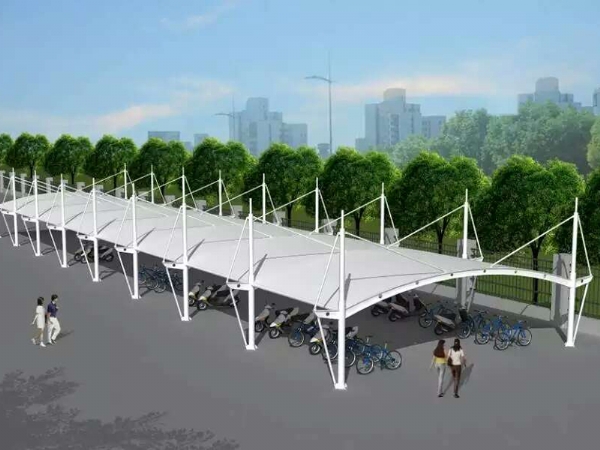 山东膜结构自行车棚厂家